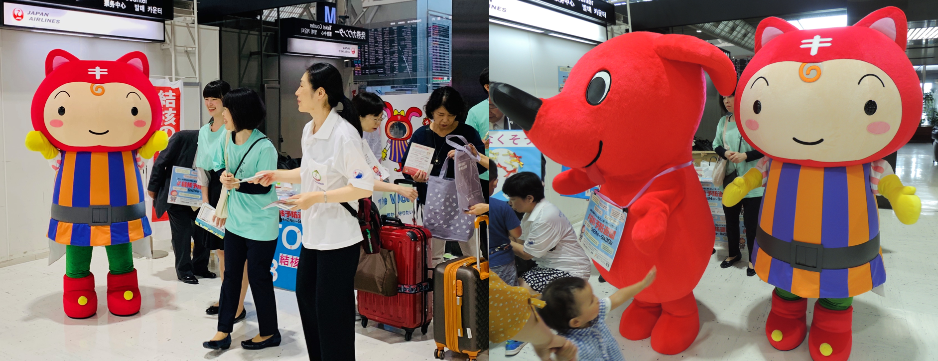 成田空港で結核予防週間の啓発活動を行いました